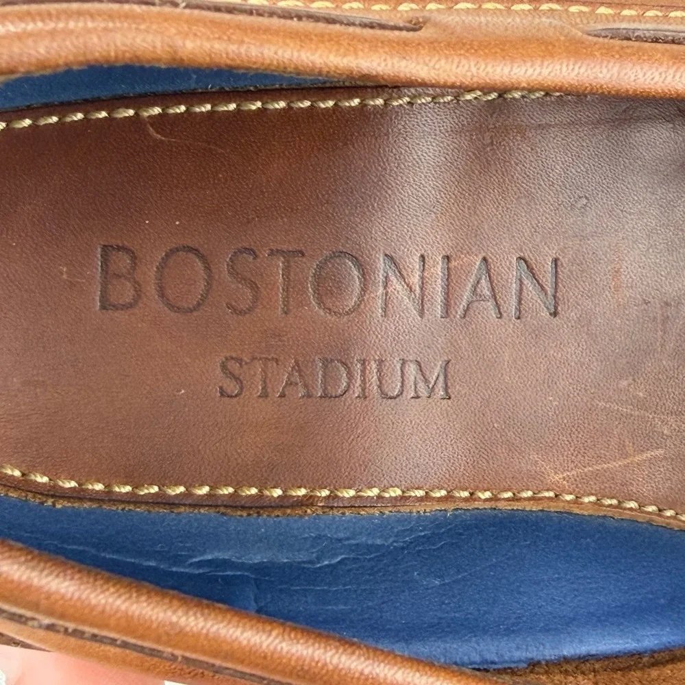 Bostonian Stadium Mens Tan Leather Tassel Kiltie Loafers Size 9 M 21623 Brazil